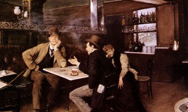 At the Bistro door Jean Béraud