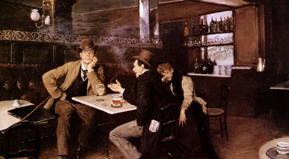 At the Bistro door Jean Béraud
