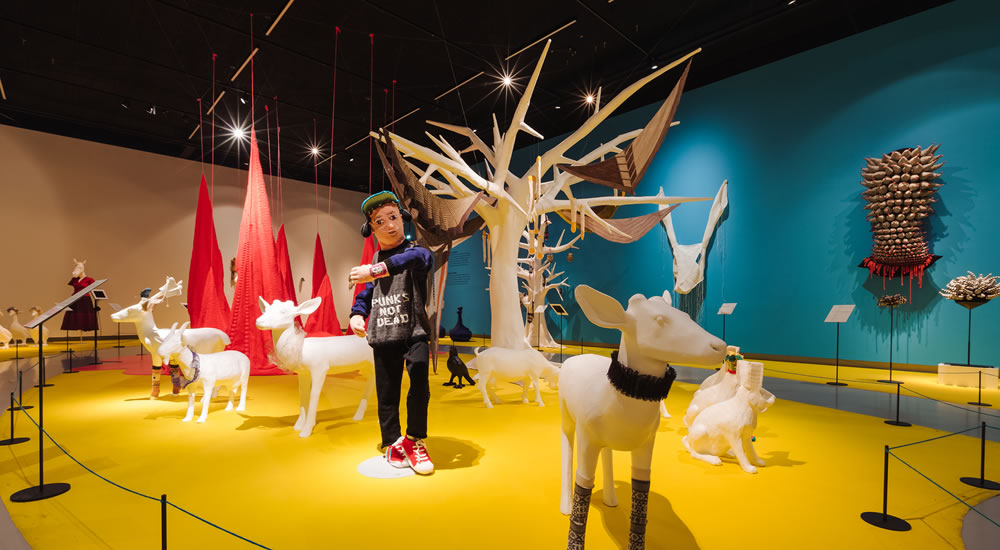 Gebreide zoon in tentoonstelling - foto: Ruben van Vliet