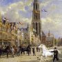 De Grote Markt in 1920, schilderij van Otto Eerelman