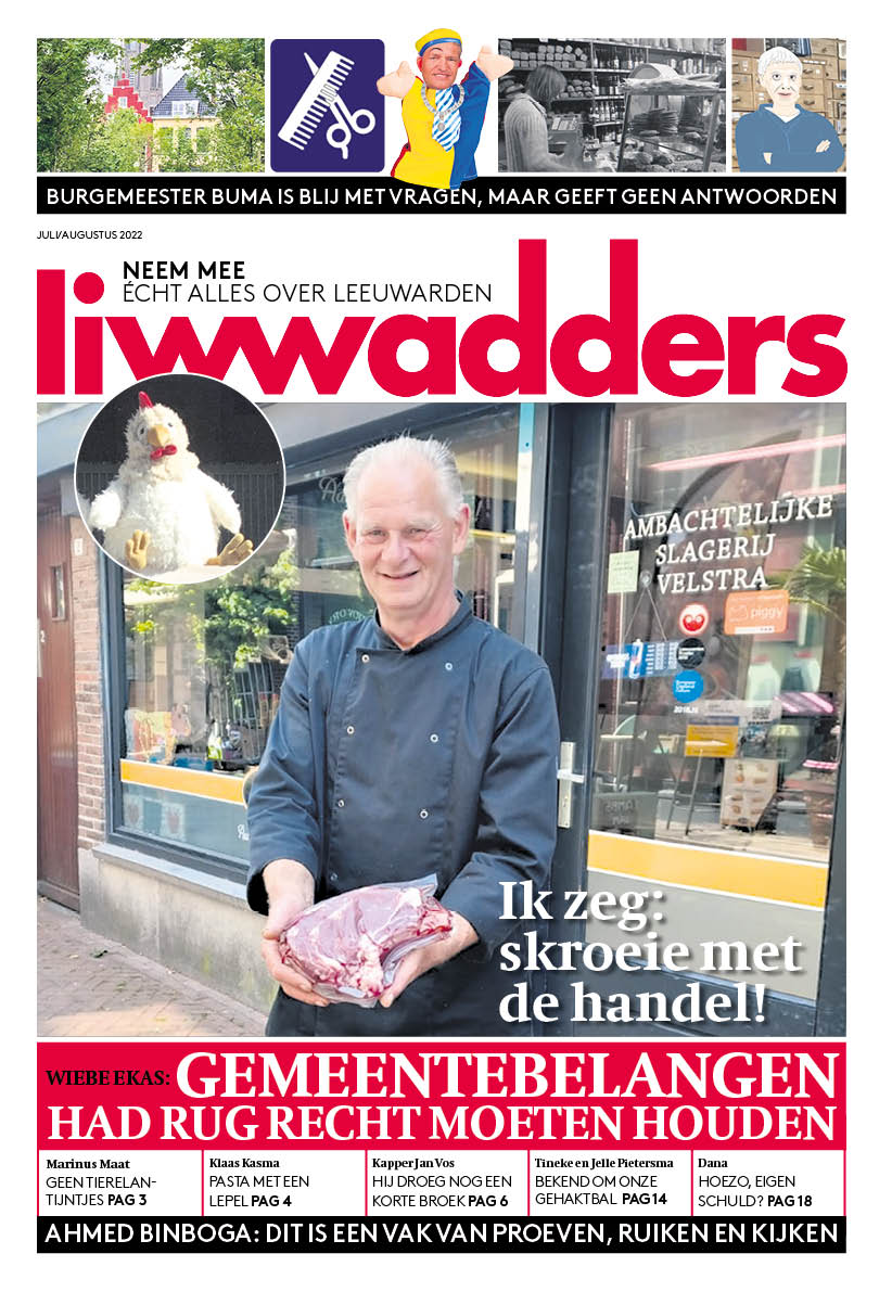 Klik of tap om te lezen. Stadsblad Liwwadders juli augustus 2022