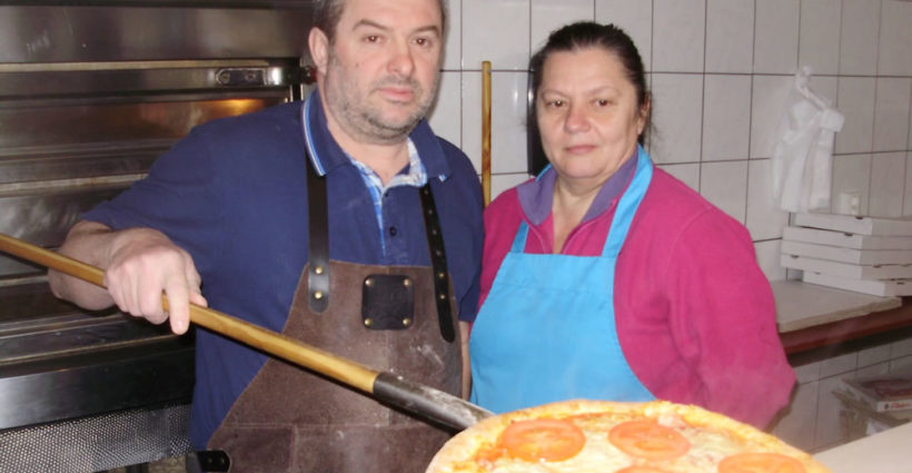 Mariana Stanis en Adrian Prpici Pizza Adriano