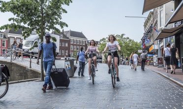 Fietsers op de Nieuwestad