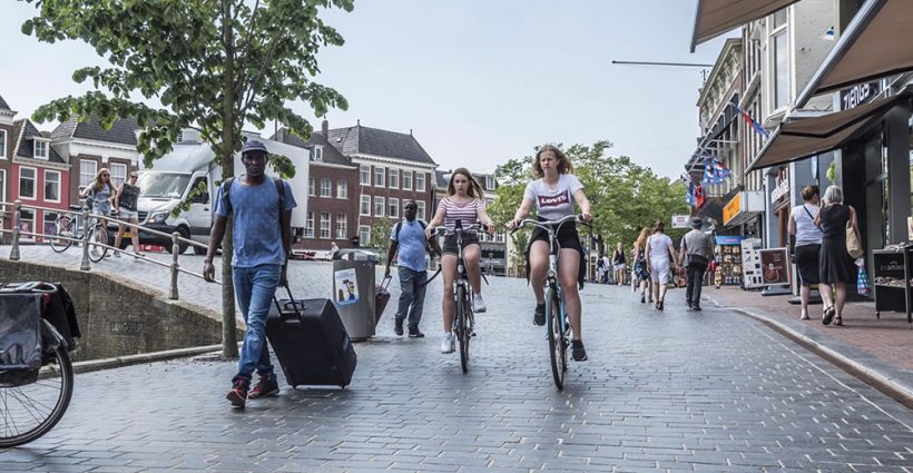 Fietsers op de Nieuwestad