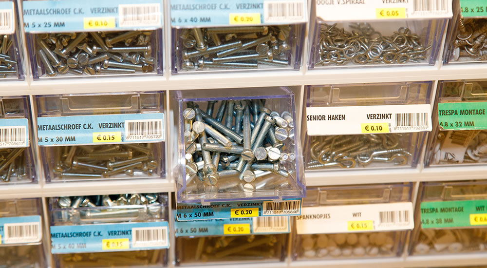 Schroeven en prijkers - bouwmarkt